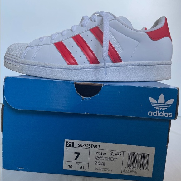 Adidas Shelltoe Women’s White Red - Picture 3 of 6